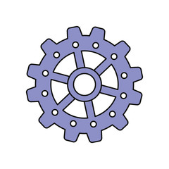 Gear machinery piece icon vector illustration graphic design