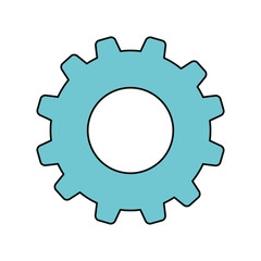 Gear machinery piece icon vector illustration graphic design