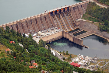 hydroelectric power plant Perucac on Drina river