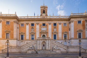 Fototapeta na wymiar Palazzo Senatorio on the Capitoline hill, Rome, Italy.