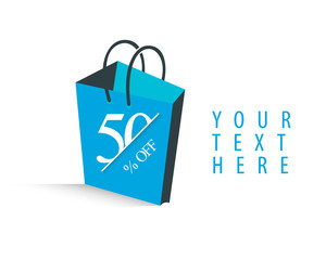 Shopping Bag with 50% discount on it