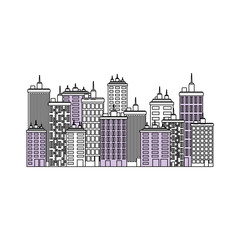 Obraz premium City buildings towers icon vector,illustration graphic design