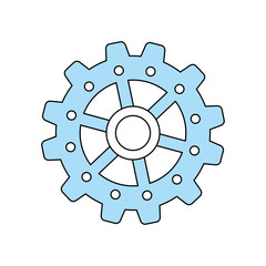 Gear machinery piece icon vector illustration graphic design