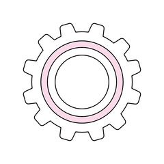 Gear machinery piece icon vector illustration graphic design