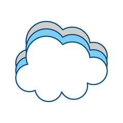 Cloud weather symbol icon vector illustration graphic design