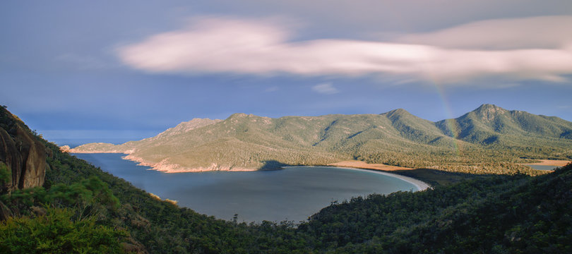 Wineglass Bay beach located in Freycinet National Park, Tasmania.