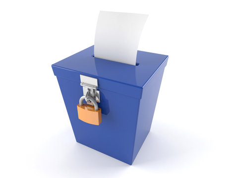 Vote box with blank vote