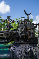 Fototapeta na wymiar Detail of old vintage steam machinery