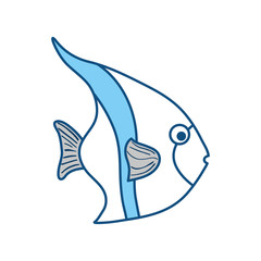 Cute fish cartoon icon vector illustration graphic design