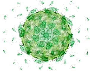 Geometry of Space series. Visually attractive backdrop made of conceptual grids curves and fractal elements suitable as element