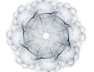 Lacy colorful clockwork pattern. Digital fractal art design. Abstract design of sacred symbols signs geometry.