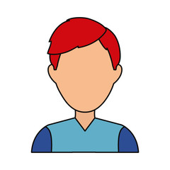 Man faceless cartoon icon vector illustration graphic design