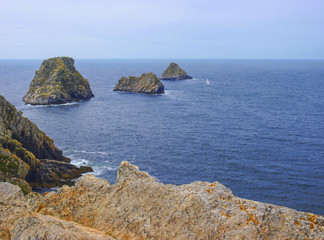 Punta Pen-hir. Paraje natural en Camaret-sur-Mer. Bretaña. Francia