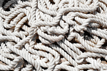Old ship rope, closeup