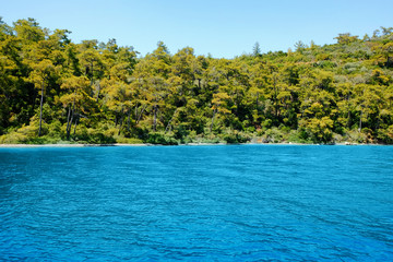 Beautiful view from sea on coast