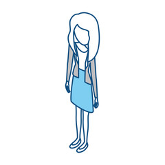 Woman faceless cartoon icon vector illustration graphic design