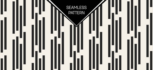 Abstract concept vector monochrome geometric pattern. Black and white minimal background. Creative illustration template. Seamless stylish texture. For wallpaper, surface, web design, textile, decor.