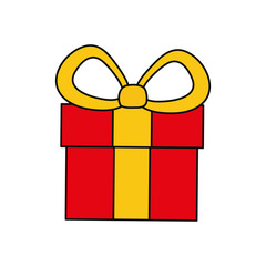 Gift box shopping icon vector illustration graphic design