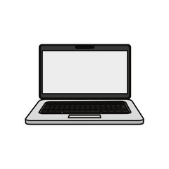 Laptop computer technology icon vector illustration graphic design