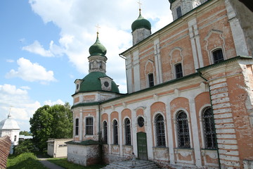 Fototapeta na wymiar Goritsky Assumption Monastery. It was founded in the beginning of the XIV century. Pereslavl-Zalessky. Russia.