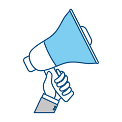 Bullhorn advertising symbol icon vector illustration graphic design