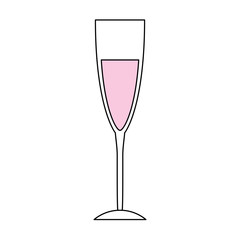Drink in glass cup icon vector illustration graphic design