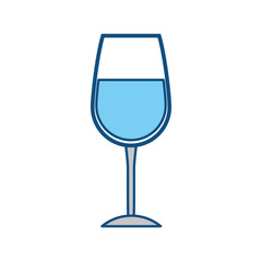 Drink in glass cup icon vector illustration graphic design