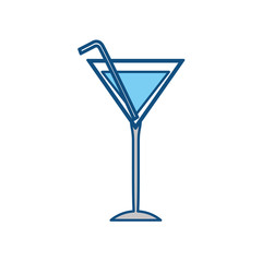 Drink in glass cup icon vector illustration graphic design