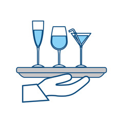 Serving cocktails symbol icon vector illustration graphic design