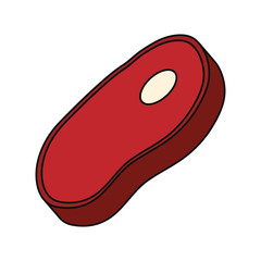 Beef steak food icon vector illustration graphic design