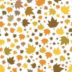Autumn leaves seamless pattern for new background