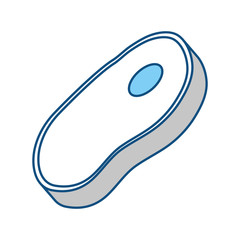 Beef steak food icon vector illustration graphic design