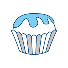 Cupcake delicious dessert icon vector illustration graphic design