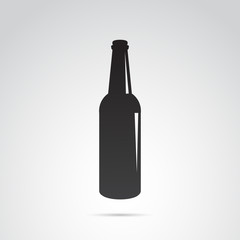 Bottle icon isolated on white background. Vector art.