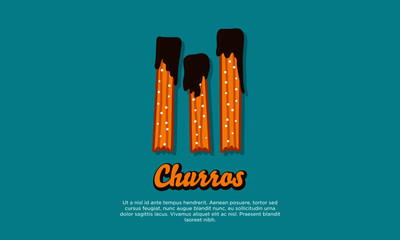 Churros With Chocolate Illustration