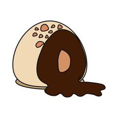 Naklejka premium Delicious chocolate candy icon vector illustration graphic design