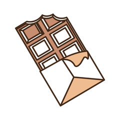 Delicious chocolate candy bar icon vector illustration graphic design