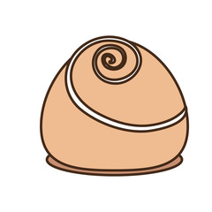 Delicious chocolate candy icon vector illustration graphic design