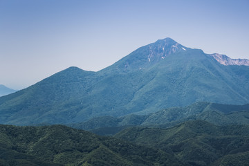 Mountain Bandai in summer season. One of the 100 famous mountains of Japan.