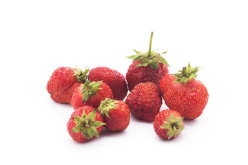 Strawberries isolated on white background