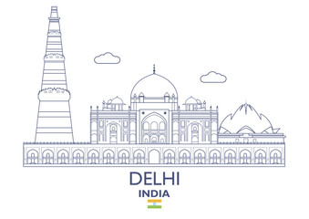 Delhi City Skyline, India