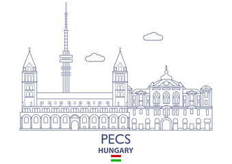 Pecs City Skyline, Hungary