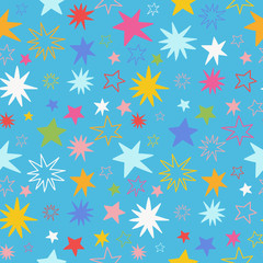 pattern colored stars