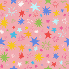 pattern colored stars