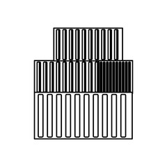 Big metallic containers icon vector illustration graphic design