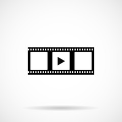 play video film strip vector 