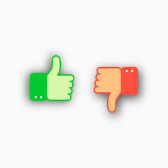 thumb up and down icons