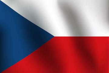Flag of Czech Republic - Vector Illustration