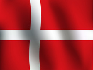 Flag of Denmark - Vector Illustration