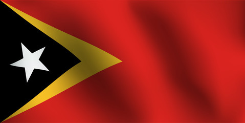 Flag of East Timor - Vector Illustration